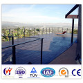 Modern steel clamp for frameless glass railing